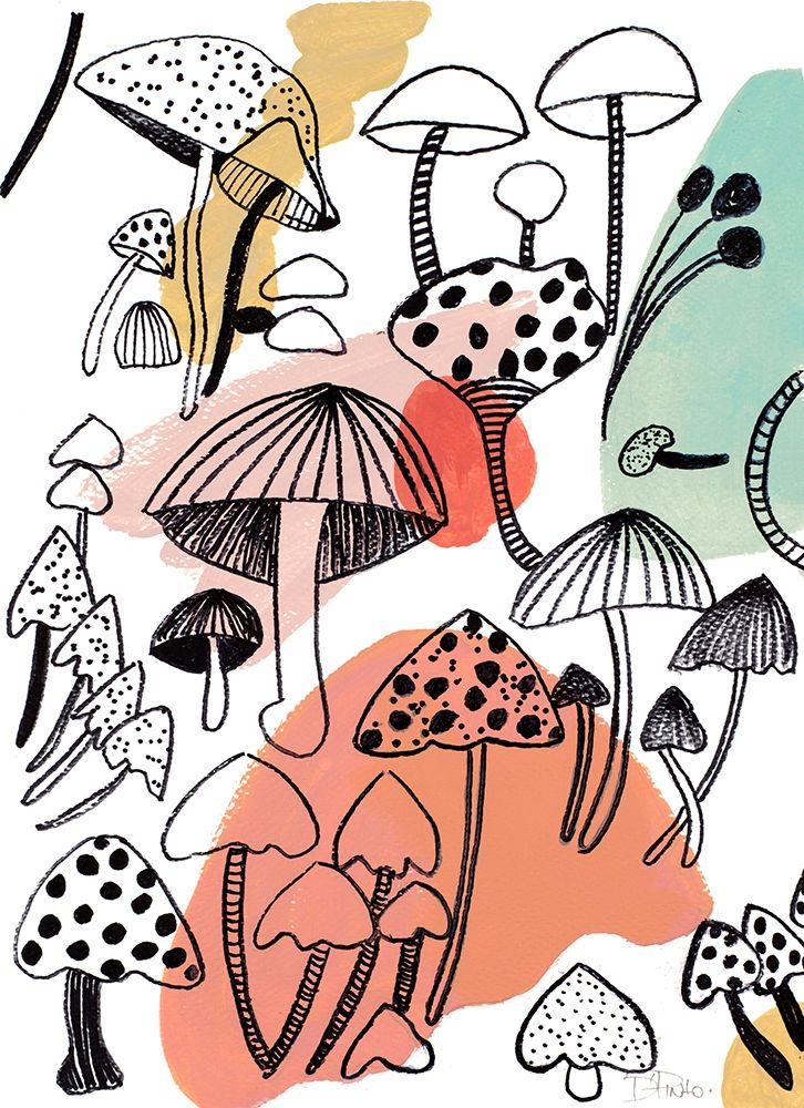 Fashion Mushrooms art print by Patricia Pinto for $57.95 CAD