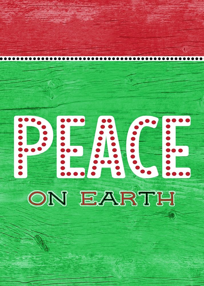 Peace On Earth Green Red art print by Andi Metz for $57.95 CAD