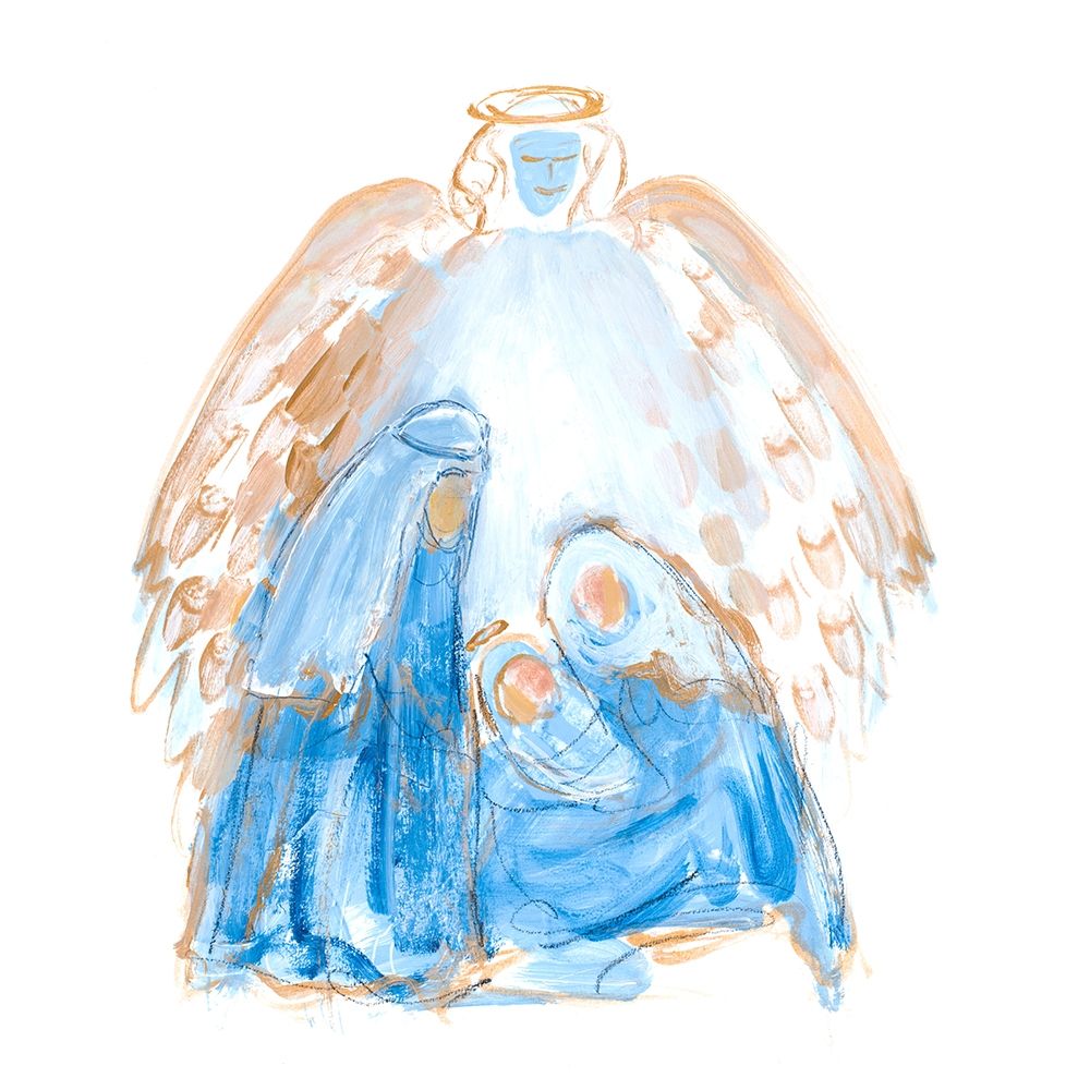Blue and Gold Nativity II art print by Robin Maria for $57.95 CAD