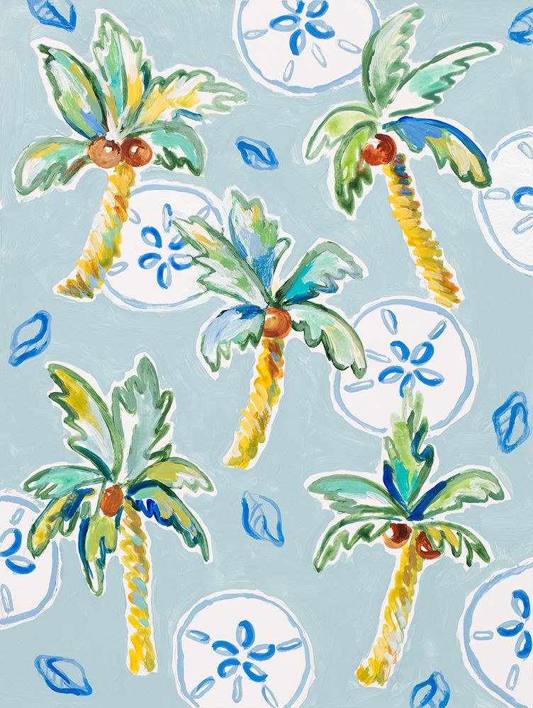 Palm Trees and Sand Dollars art print by Lanie Loreth for $57.95 CAD