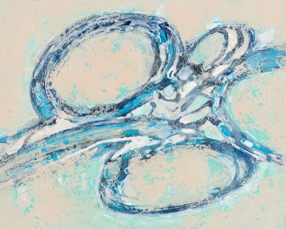 Blue Swirl I art print by Merri Pattinian for $57.95 CAD