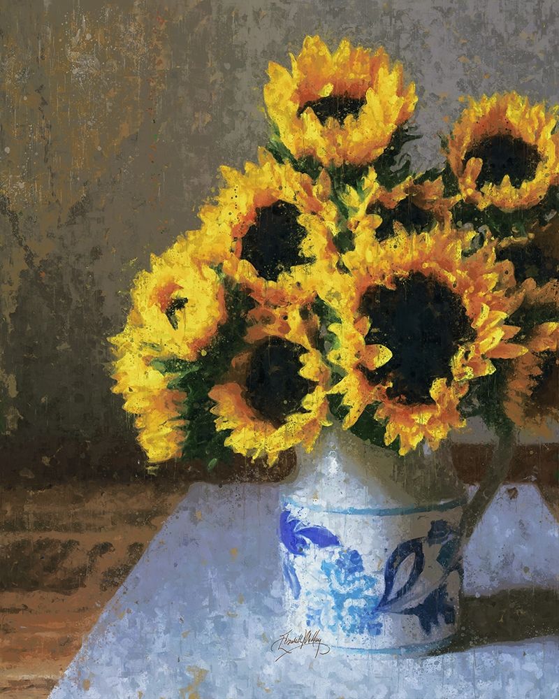 Sunflowers in Pitcher art print by Elizabeth Medley for $57.95 CAD