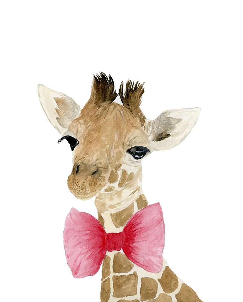 Giraffe With Bow art print by Lucille Price for $57.95 CAD