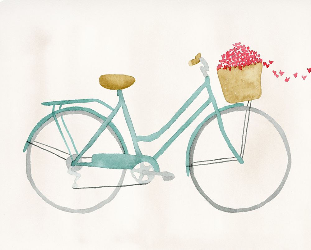 Butterfly Bicycle art print by Lucille Price for $57.95 CAD