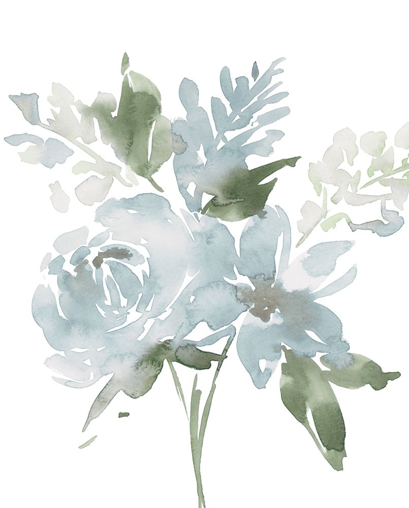Restful Blue Floral II art print by Lucille Price for $57.95 CAD