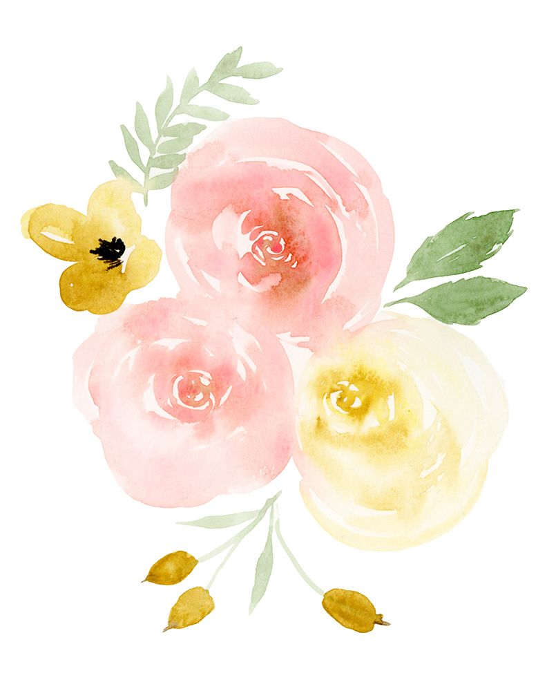 Watercolor Roses I art print by Lucille Price for $57.95 CAD
