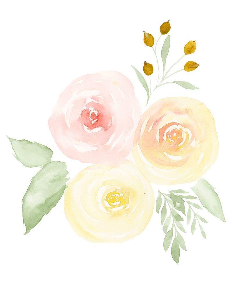 Watercolor Roses II art print by Lucille Price for $57.95 CAD