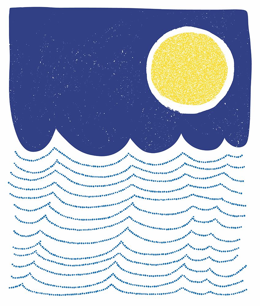Blue and Yellow Mod Circles II art print by Jen Bucheli for $57.95 CAD