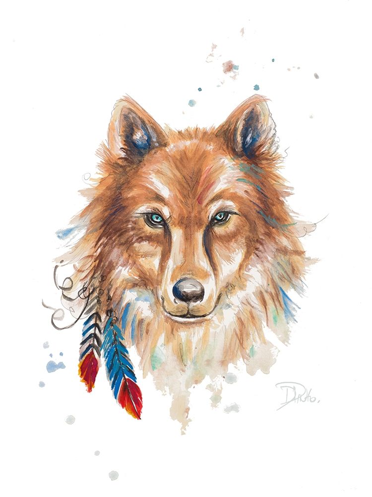 Indigenous Wolf art print by Patricia Pinto for $57.95 CAD