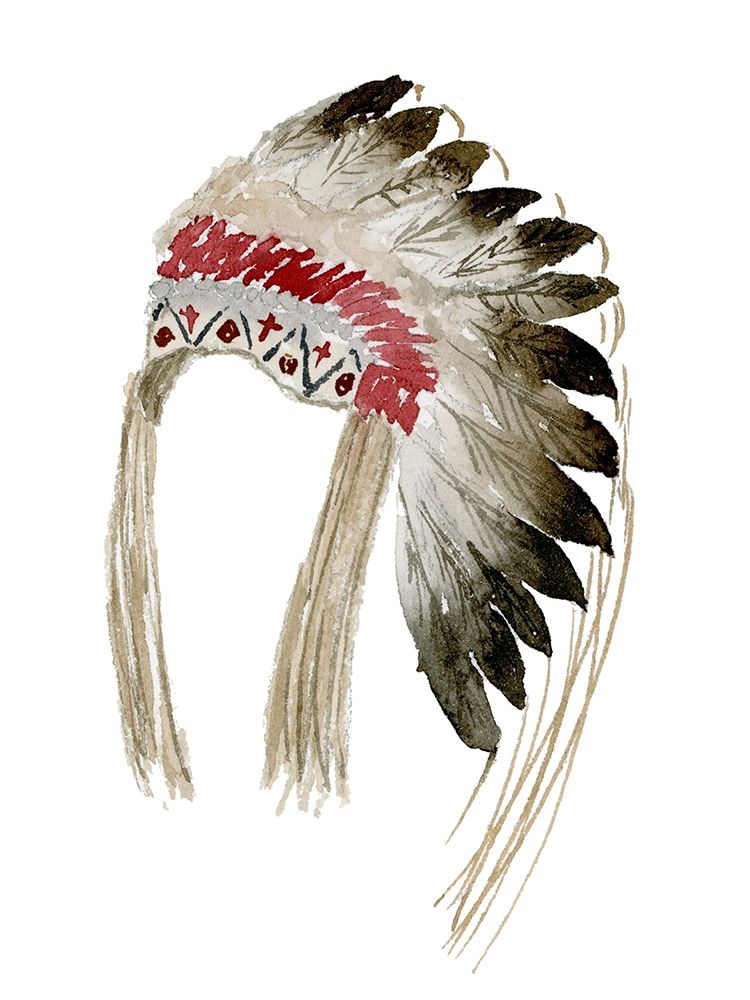 Native American Head Dress art print by Lucille Price for $57.95 CAD