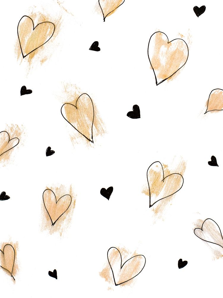 Gold Hearts Pattern art print by Lanie Loreth for $57.95 CAD