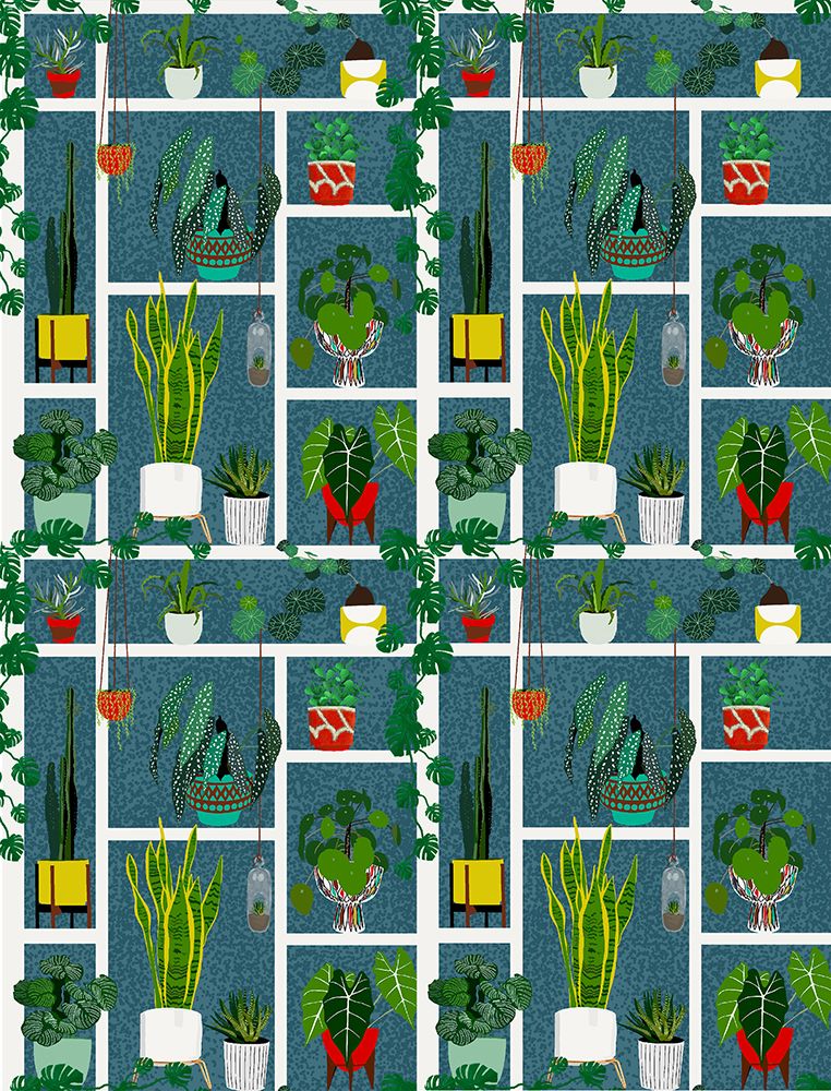 Plant Living Modular Pattern art print by Jen Bucheli for $57.95 CAD