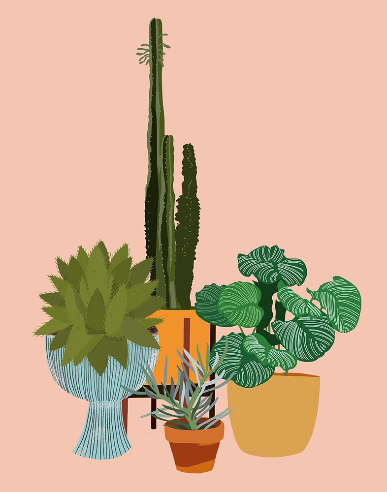 Southwestern Modern Potted Plants II art print by Jen Bucheli for $57.95 CAD