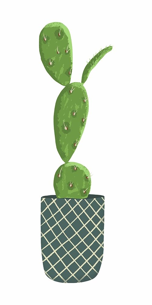Modern Cacti Pot II art print by Jen Bucheli for $57.95 CAD