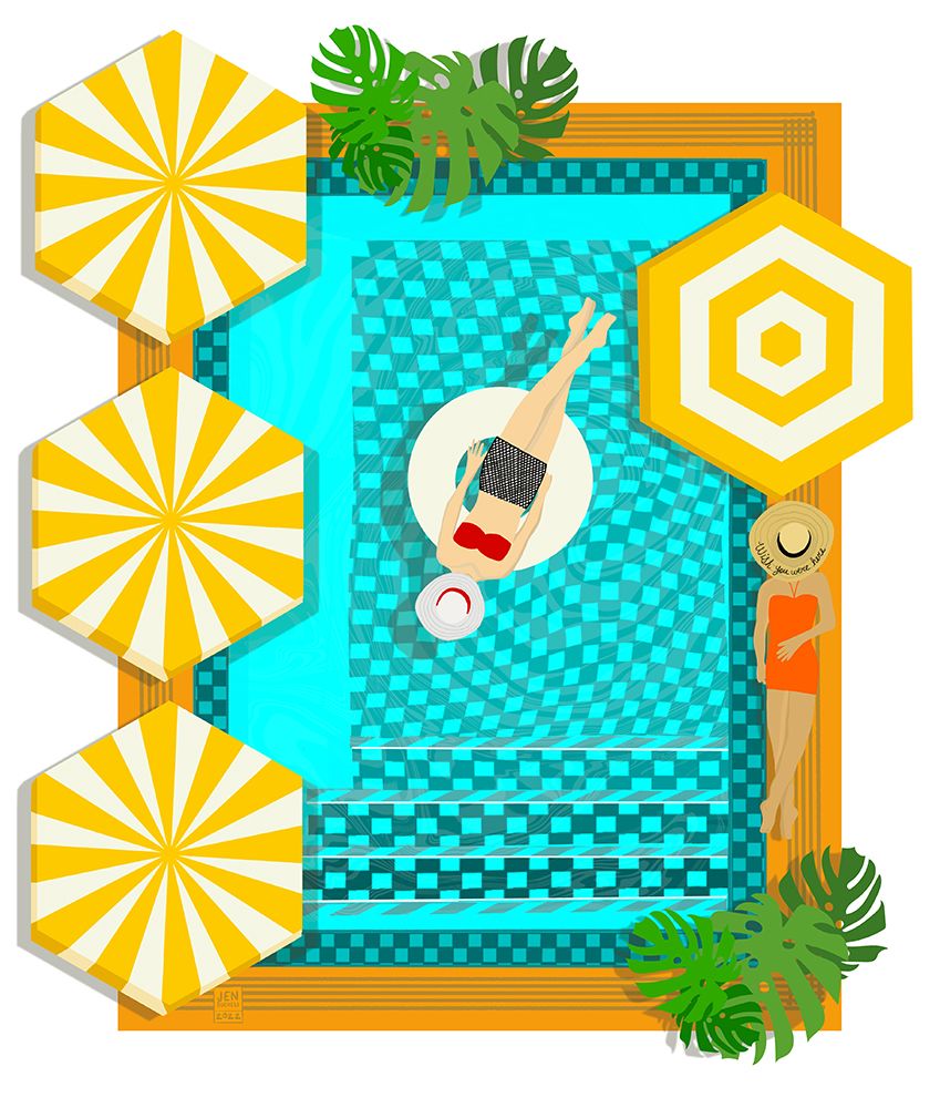 Sunbathing art print by Jen Bucheli for $57.95 CAD
