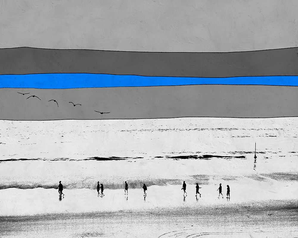 Beach Stroll at Dusk art print by Ella Tom for $57.95 CAD