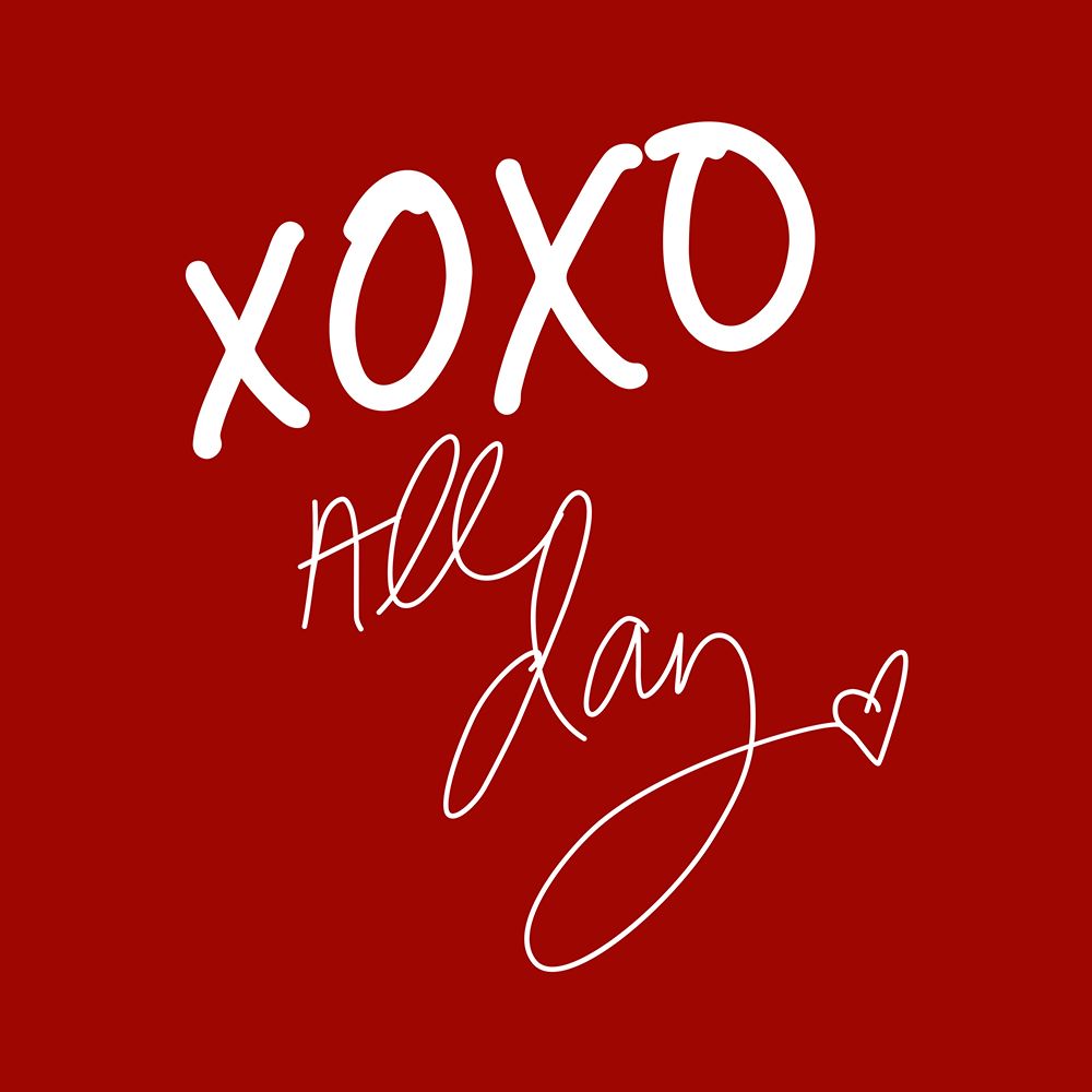 XOXO All Day on Red art print by SD Graphics Studio for $57.95 CAD