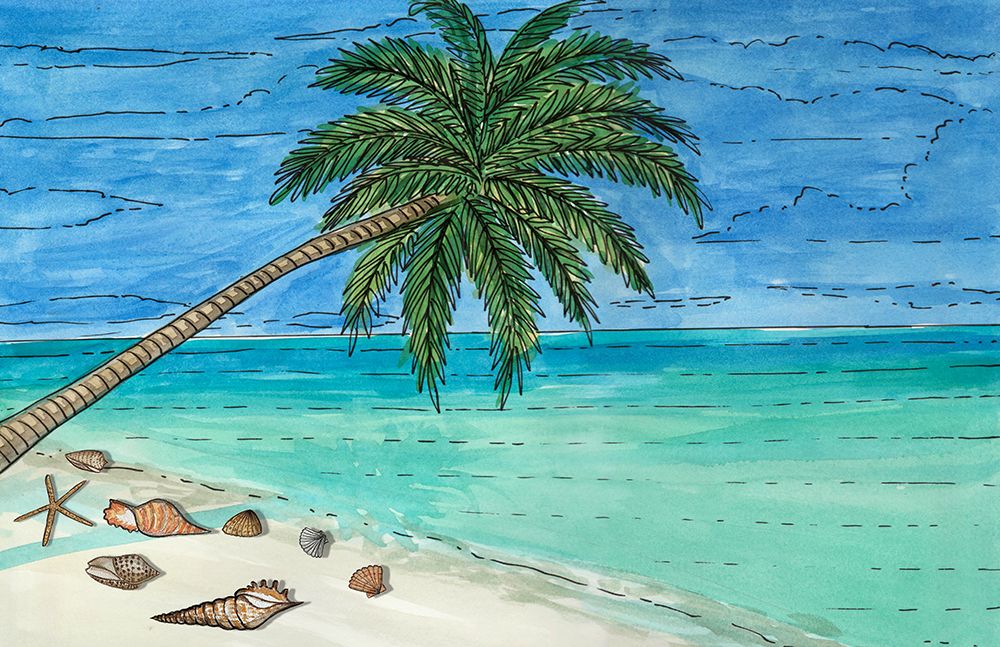 Paradise And Palms II art print by Nicholas Biscardi for $57.95 CAD
