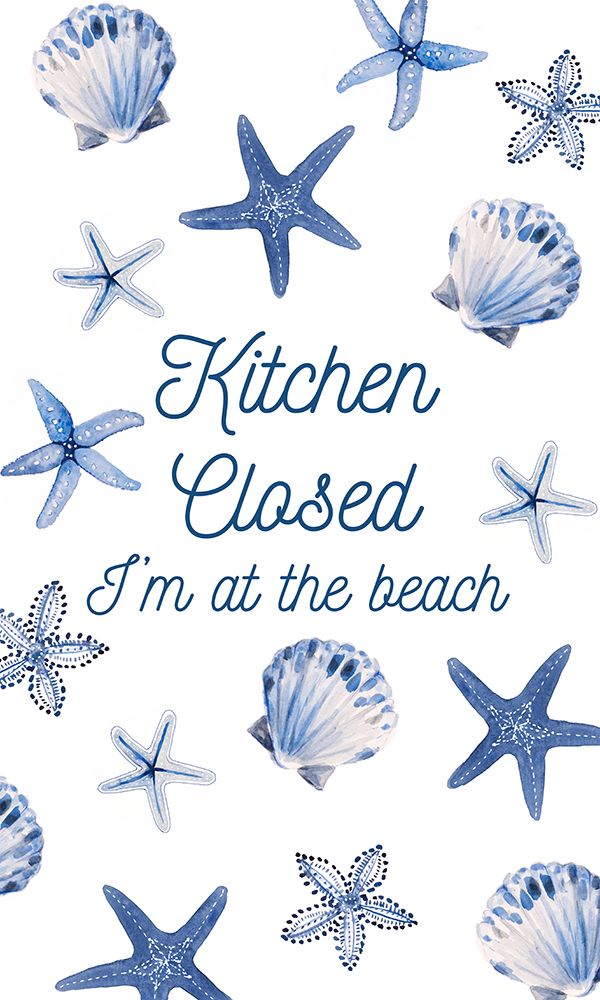 Kitchen Closed Indigo Starfish art print by lanie Loreth for $57.95 CAD
