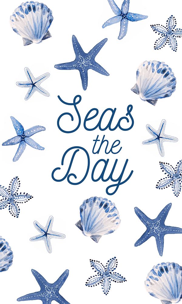 Seas The Day Indigo Starfish art print by lanie Loreth for $57.95 CAD