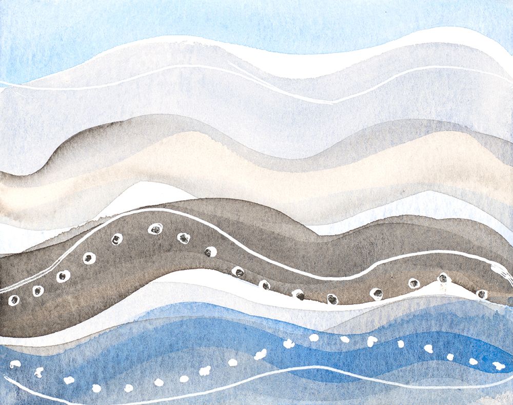 Indigo Ocean Waves art print by Lanie Loreth for $57.95 CAD