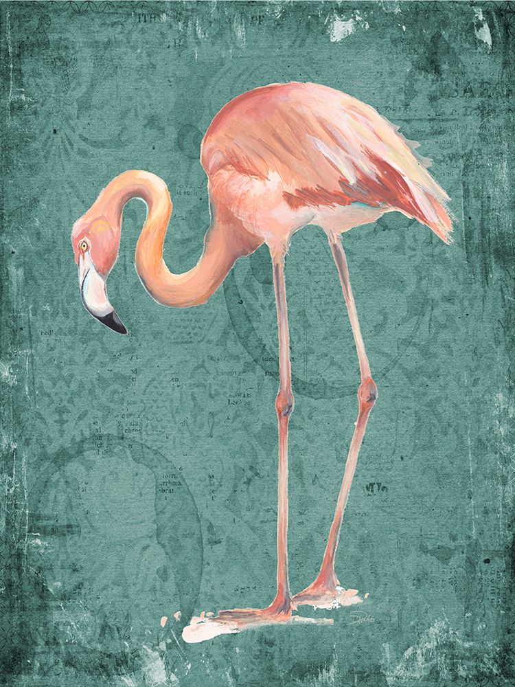 Emerald Green Flamingo art print by Patricia Pinto for $57.95 CAD