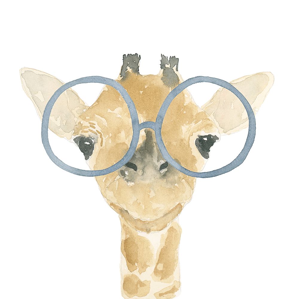 Giraffe With Glasses art print by Lucille Price for $57.95 CAD