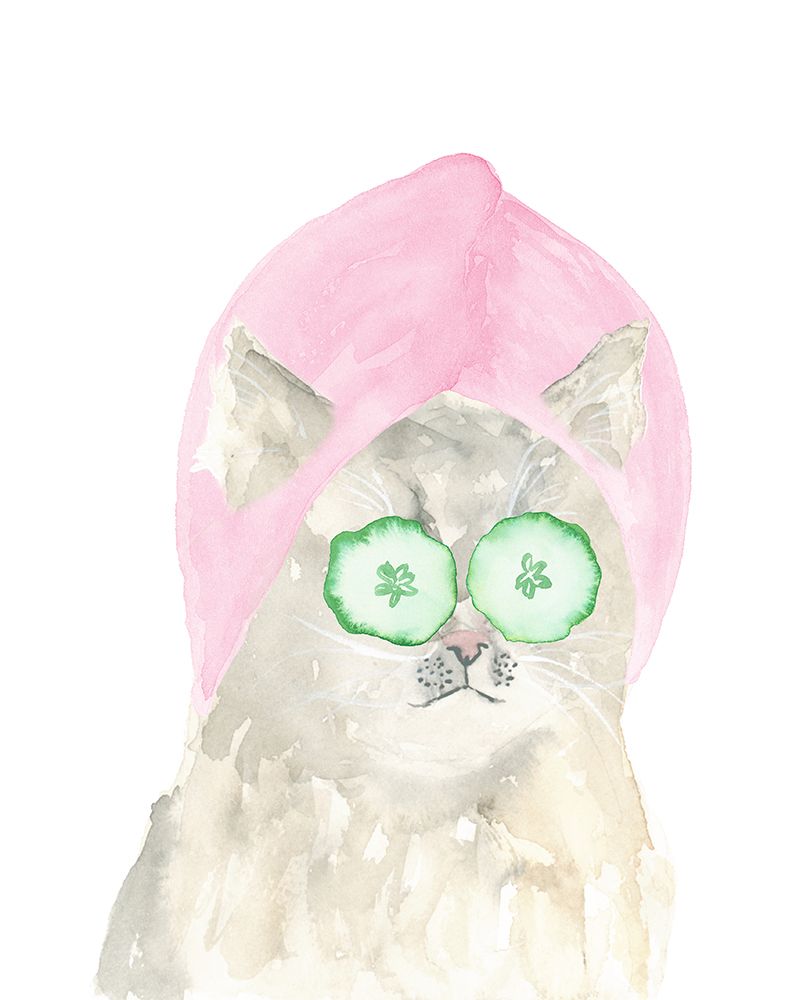 Spa Kitten art print by Lucille Price for $57.95 CAD