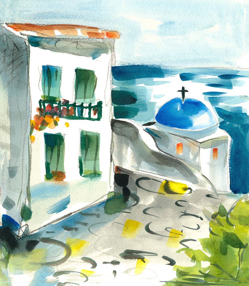 Greece Pathway art print by Vas Athas for $57.95 CAD