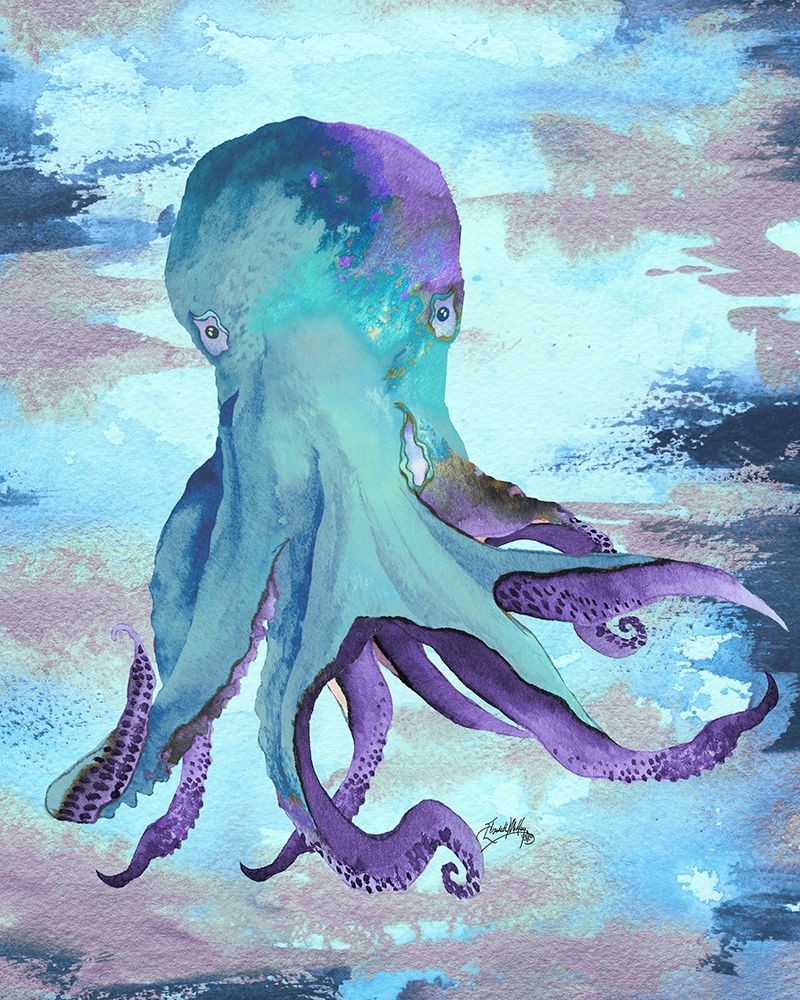Octopus Blue art print by Elizabeth Medley for $57.95 CAD