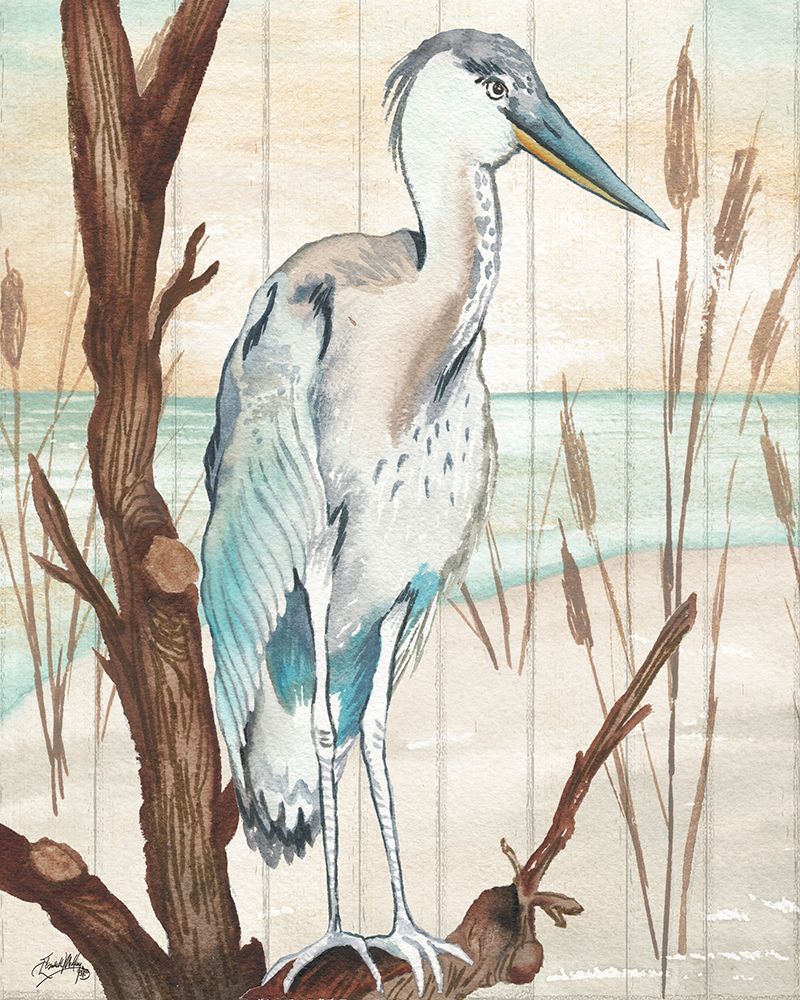Heron On Branch I art print by Elizabeth Medley for $57.95 CAD