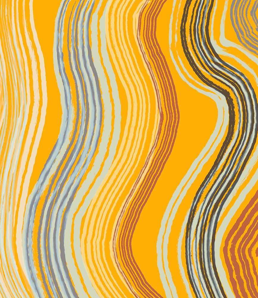 Yellow Band Waves art print by Robin Maria for $57.95 CAD