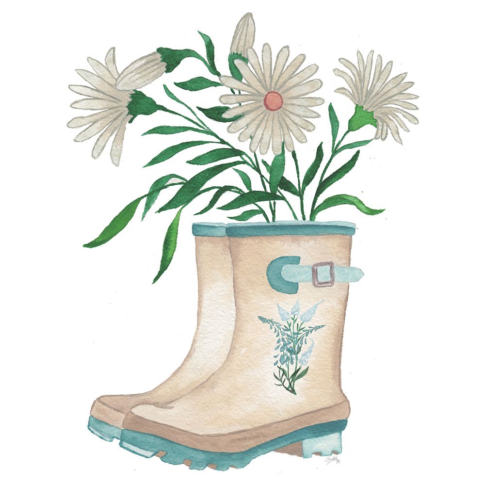 Floral Rain Boots art print by Elizabeth Medley for $57.95 CAD