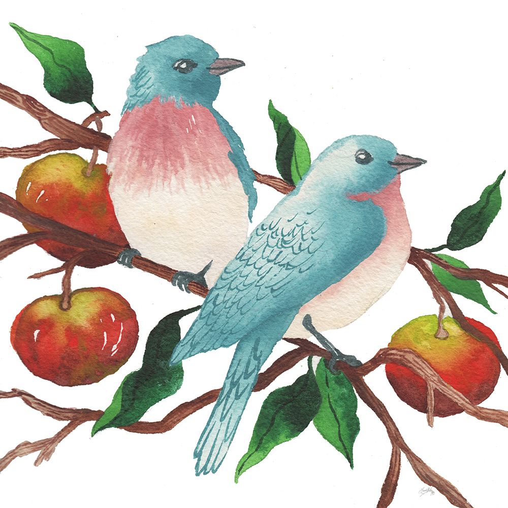 Birds and Apples art print by Elizabeth Medley for $57.95 CAD