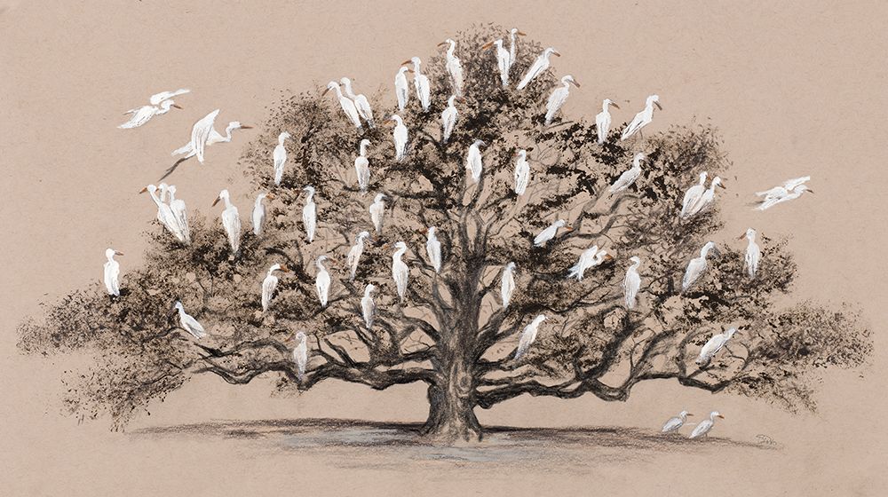 The Heron Tree art print by Patricia Pinto for $57.95 CAD