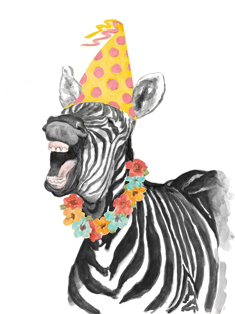 Party Zebra art print by Patricia Pinto for $57.95 CAD