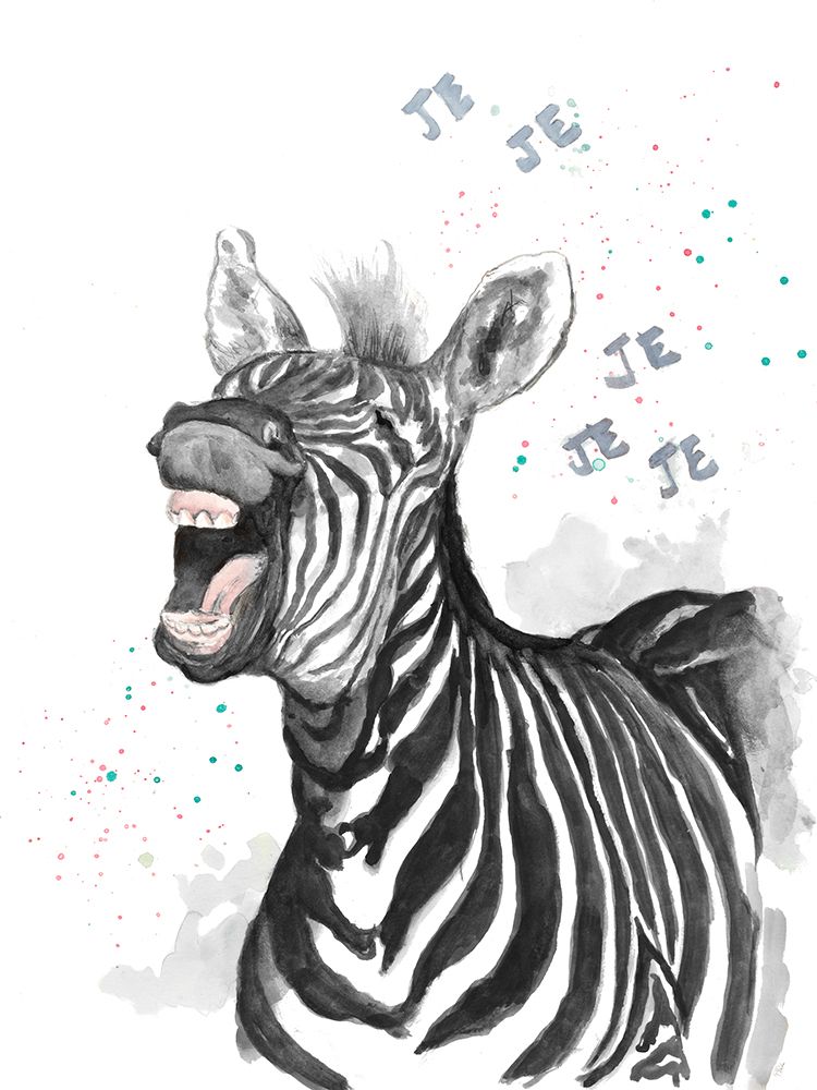 Happy Zebra art print by Patricia Pinto for $57.95 CAD