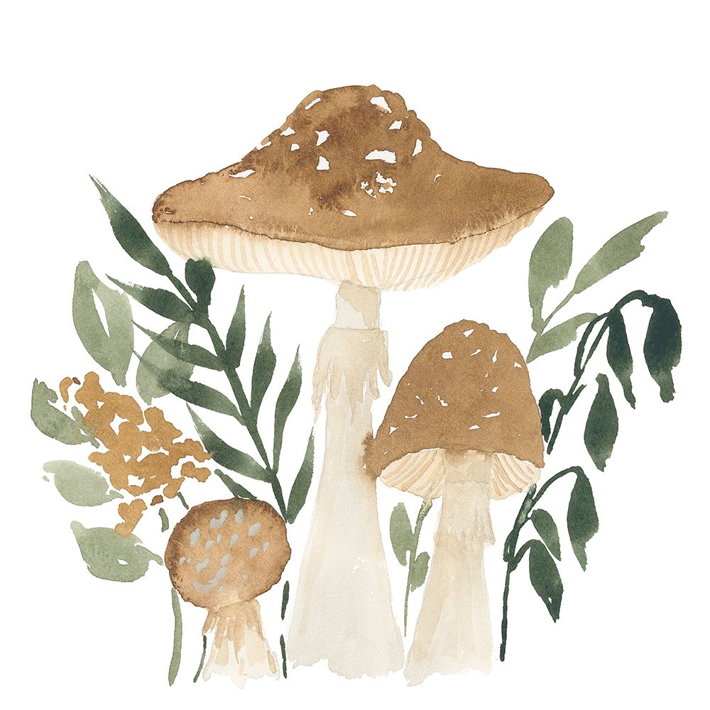 Mushroom Garden I art print by Lucille Price for $57.95 CAD