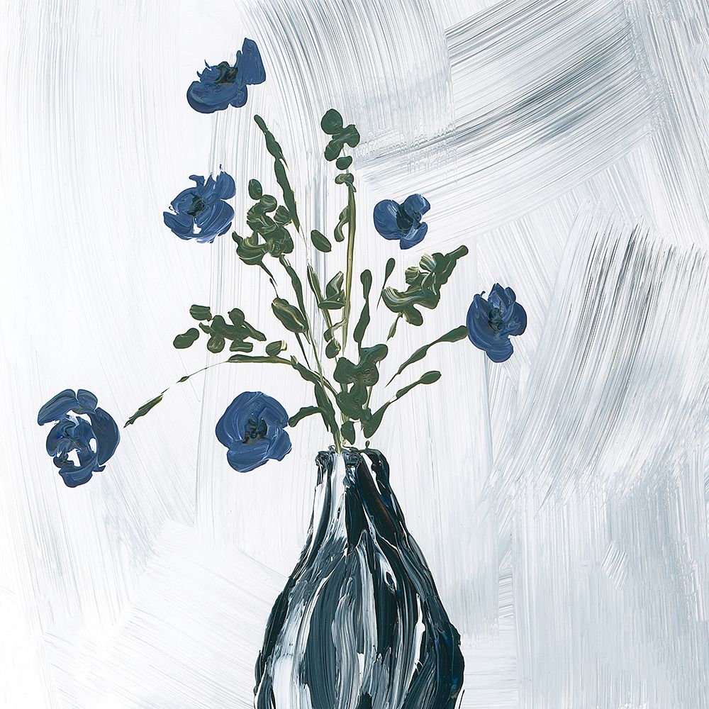 Dusty Blue Floral Spray art print by Lucille Price for $57.95 CAD