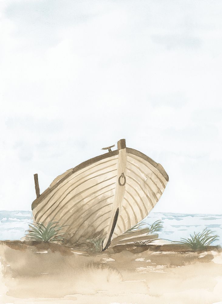 Beached Wooden Row Boat I art print by Lucille Price for $57.95 CAD