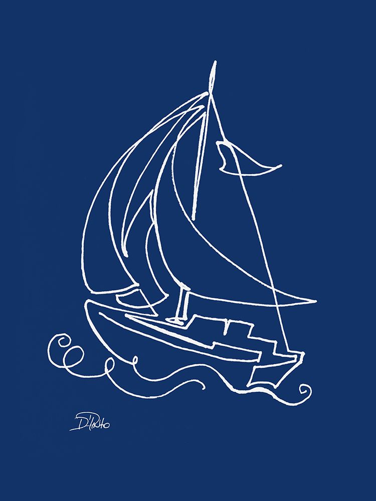 Little Sail On Blue art print by Patricia Pinto for $57.95 CAD