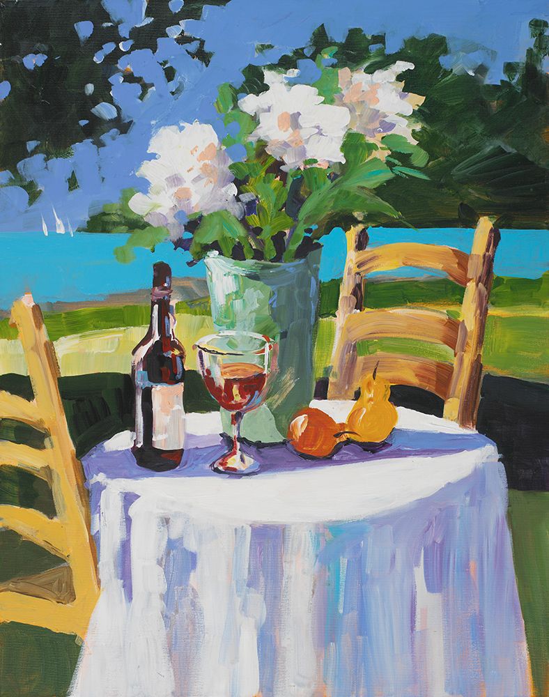 Table By The Shore art print by Jane Slivka for $57.95 CAD