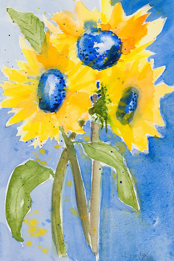 Sunflowers art print by Krinlox for $57.95 CAD