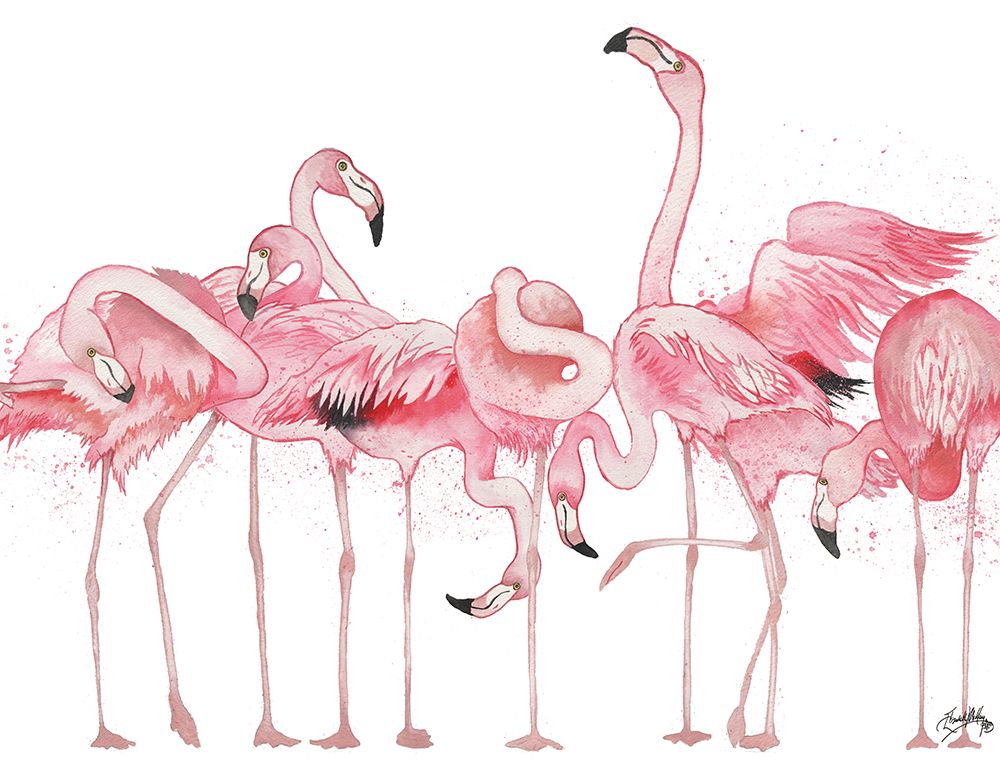 Flamingos Flaunting It art print by Elizabeth Medley for $57.95 CAD
