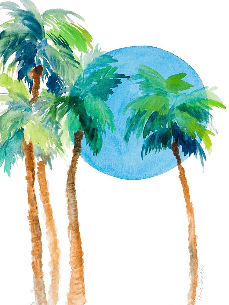 Four Palms and Blue Moon art print by Lanie Loreth for $57.95 CAD
