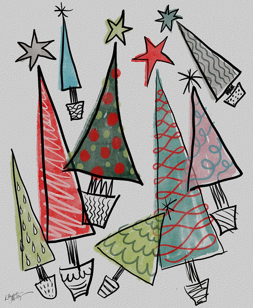 Christmas Trees art print by Elizabeth Medley for $57.95 CAD