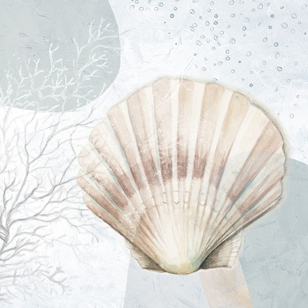 Ocean Oasis Bubbles Blush Scallop art print by Patricia Pinto for $57.95 CAD