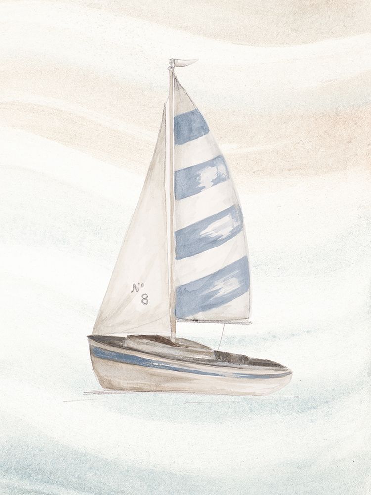 Ocean Oasis Little Sail II art print by Patricia Pinto for $57.95 CAD