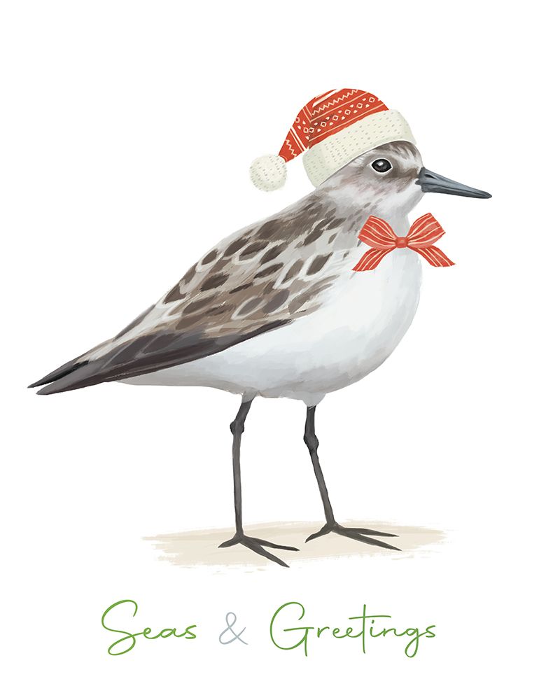 Christmas Sandpiper I art print by Lucca Sheppard for $57.95 CAD