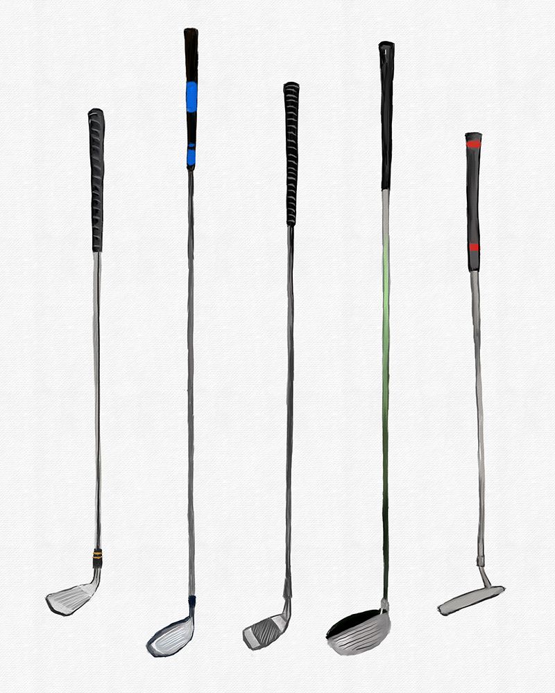 Golf Clubs art print by Elizabeth Medley for $57.95 CAD